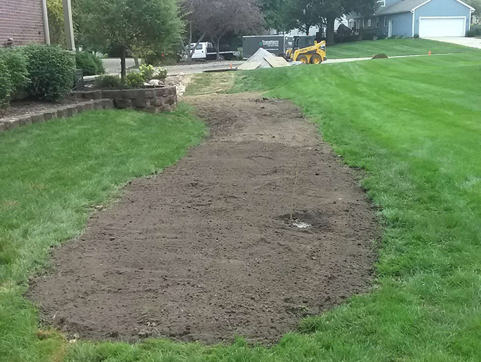 Dry creek bed done by Transitions Outdoor Services